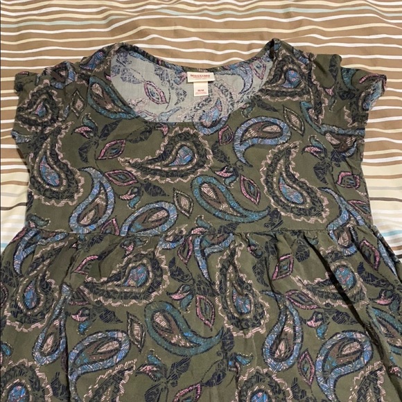 Dark Green, Patterned Dress - Picture 2 of 2